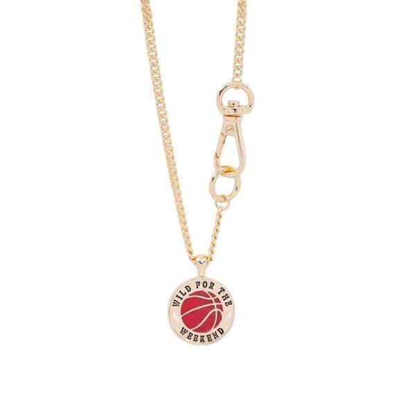 Wild for the Weekend Baller Basketball Necklace in gold - Picture 2 of 5